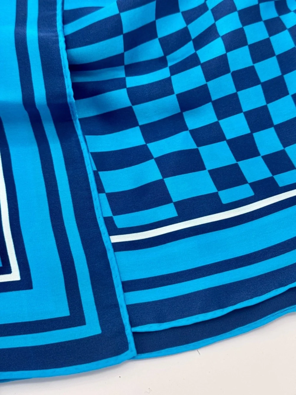 NWT Porsche x Soho House Blue Pasha Scarf Bandana - Satin Silk Material , New